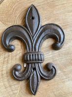 GIETIJZEREN FRANSE LELIE MUURDECORATIE BRUIN NIEUW, -, -, Nieuw, Ophalen of Verzenden