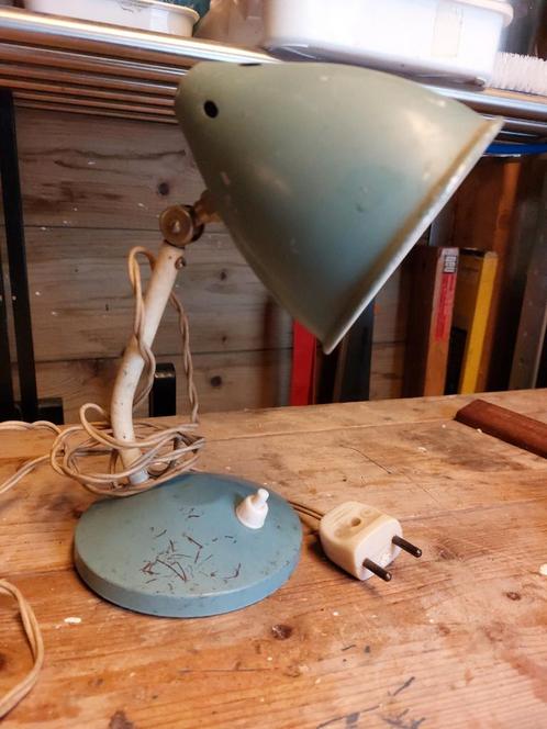 oud bureaulampje nachtlampje tafellampje klein, Huis en Inrichting, Lampen | Tafellampen, Gebruikt, Minder dan 50 cm, Metaal, Ophalen of Verzenden