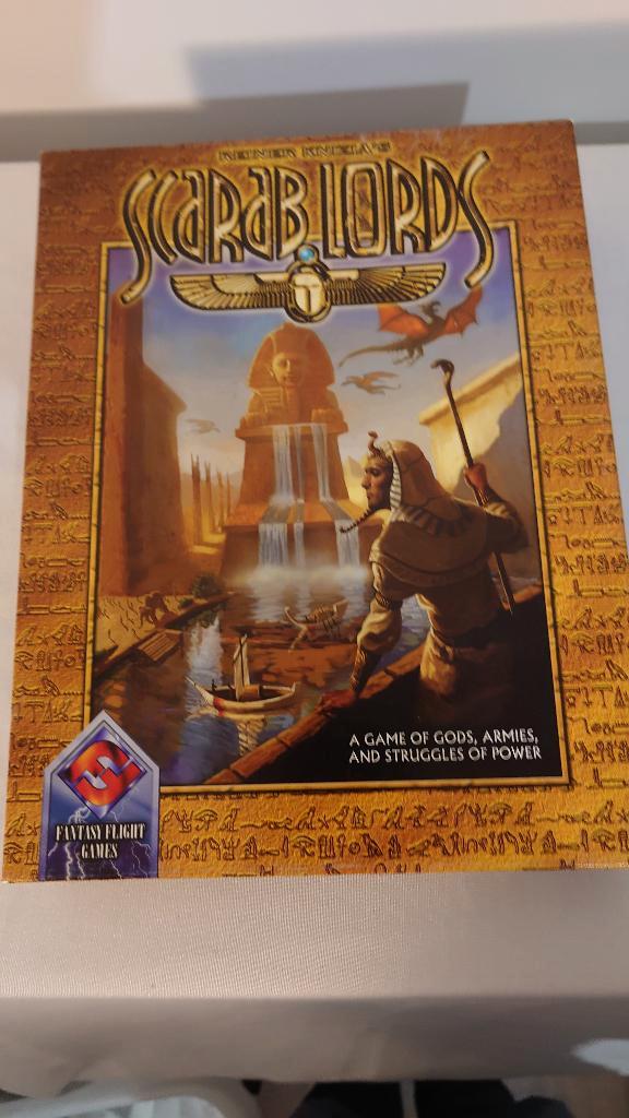 Scarab Lords Bordspel, Hobby en Vrije tijd, Gezelschapsspellen | Bordspellen, Zo goed als nieuw, Drie of vier spelers, Ophalen of Verzenden