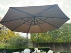 Zweefparasol, rond doorsnee 3m, Tuin en Terras, Parasols, Ophalen, Gebruikt, Kantelbaar, Zweefparasol