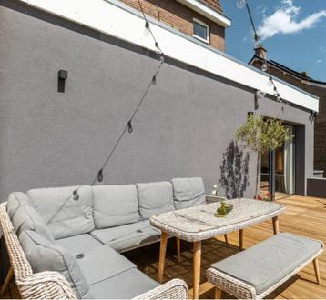 Loungeset Hoekbank met Ligbed Functie Hoge Tafel beschikbaar voor biedingen