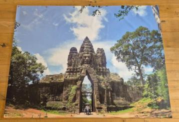 Grote Tuinposter 150x200 cm met ringen | Tempel | Nieuw ! beschikbaar voor biedingen