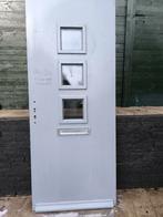 Hardhouten voordeur te koop, Doe-het-zelf en Verbouw, Deuren en Horren, Ophalen of Verzenden, Buitendeur, 200 tot 215 cm