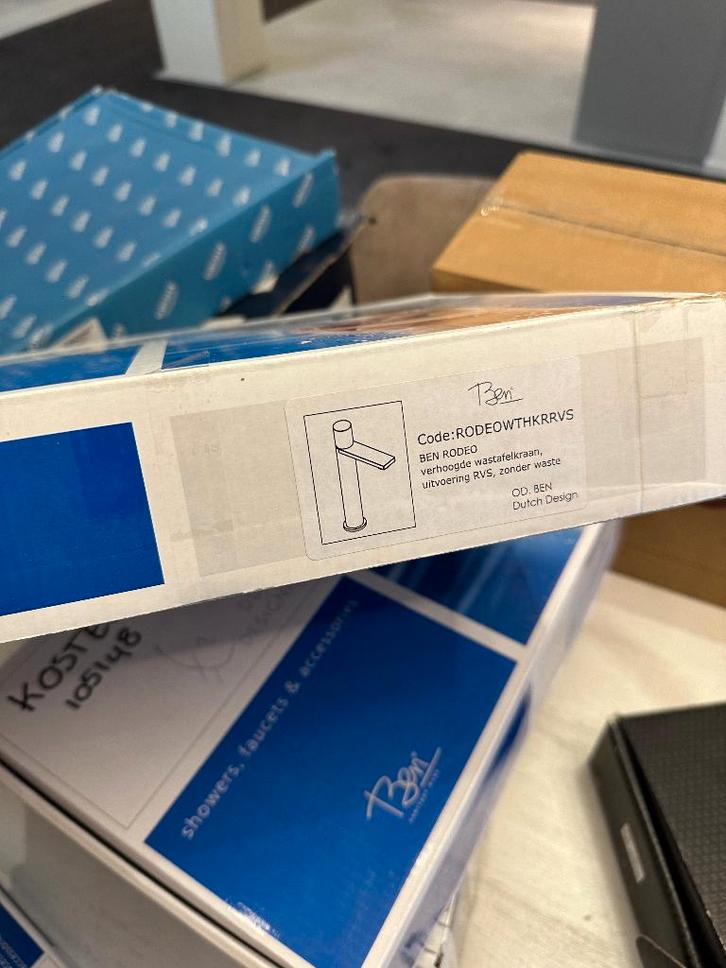 Ben Rodeo Verhoogde Wastafelkraan RVS, Doe-het-zelf en Verbouw, Sanitair, Nieuw, Kraan, Rvs, Ophalen of Verzenden