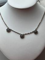 Zilveren collier Zeeuwse knopjes ., Sieraden, Tassen en Uiterlijk, Kettingen, Verzenden, Gebruikt, Zilver, Zilver