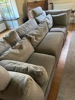 Grijze 4-persoons bank met hoofdsteunen, Huis en Inrichting, Banken | Bankstellen, Ophalen, 250 tot 300 cm, 100 tot 125 cm, Zo goed als nieuw