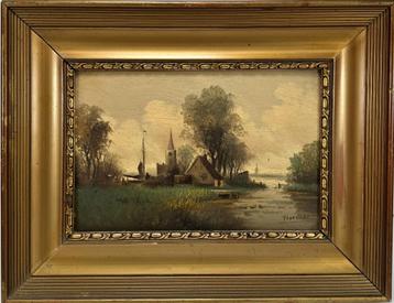 135. Olieverfschilderij, eind 19e eeuw beschikbaar voor biedingen