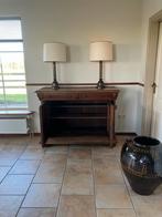 Set van 2 Metalen Lampen met Kap - 80cm, Ophalen of Verzenden, Gebruikt