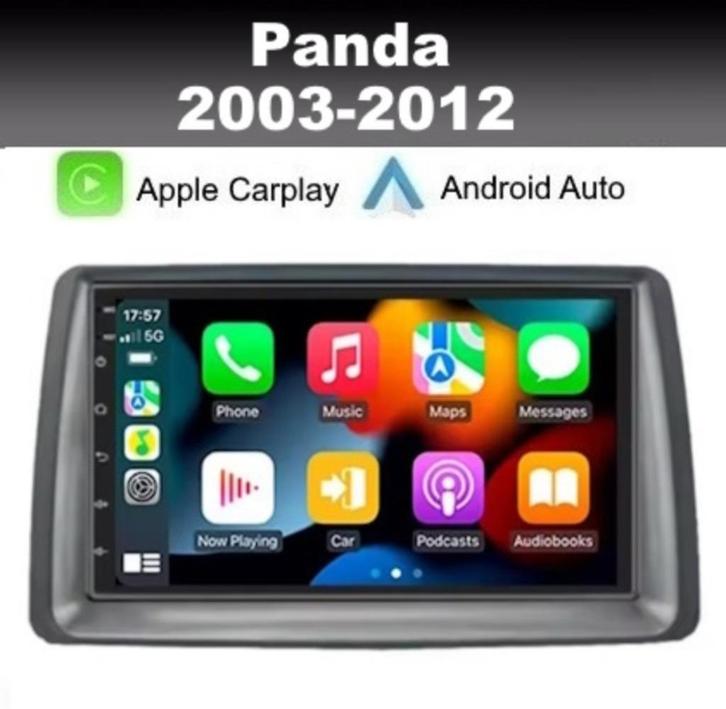 Fiat Panda 2003-2012 android 14 navigatie apple carplay dab+, Auto diversen, Autoradio's, Nieuw, Ophalen of Verzenden
