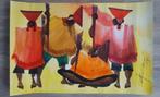 Schilderij # Stamhoofden ( Aquarel -  Peru - Bolivia ), Ophalen of Verzenden