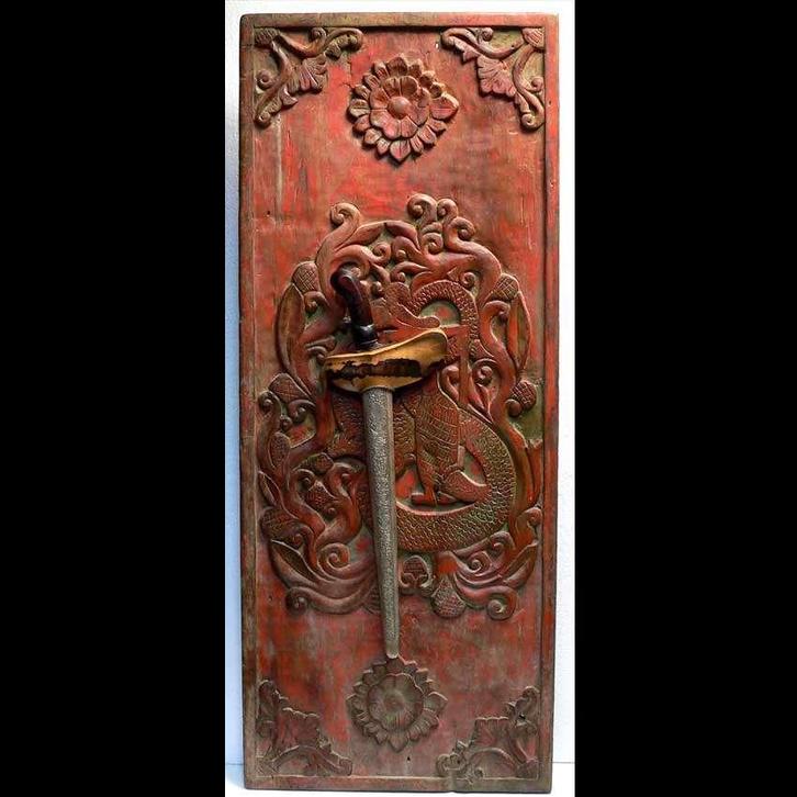 Blawong Keris Wayang & Naga draak Kris houder BL22 Indonesie, Antiek en Kunst, Kunst | Niet-Westerse kunst, Ophalen of Verzenden