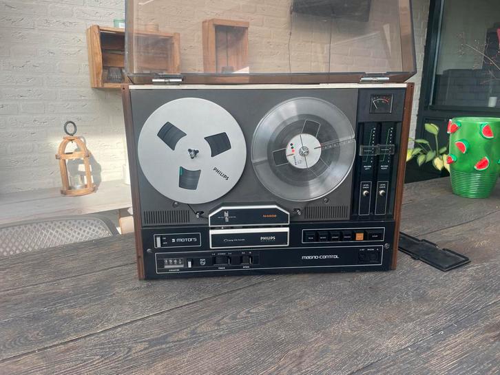 Philips Magno-Control Bandrecorder, Audio, Tv en Foto, Bandrecorders, Bandrecorder, Met stofkap, Ophalen of Verzenden