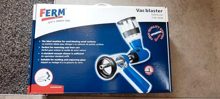 Ferm vacuüm zandstraler, Doe-het-zelf en Verbouw, Gereedschap | Overige machines, Nieuw, Ophalen of Verzenden