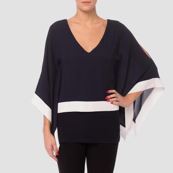 Ribkoff luxe top/tuniek zwart met witte accenten maat 38 beschikbaar voor biedingen