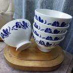 Franse brocante spoelkom met kobaltblauw decor, Ophalen of Verzenden