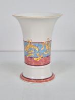 Vintage Villeroy & Boch Vivaldi vaas porselein Frankrijk ‘60, Minder dan 50 cm, Gebruikt, Ophalen of Verzenden, Wit