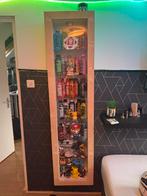 Vitrinekast hangend met verlichting, Ophalen, Minder dan 50 cm, Gebruikt, Glas