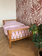 Rotan peuterbed Sam (Cokos) + matras en dekbed als nieuw, Huis en Inrichting, Ophalen, Overige materialen, Eenpersoons, Bruin