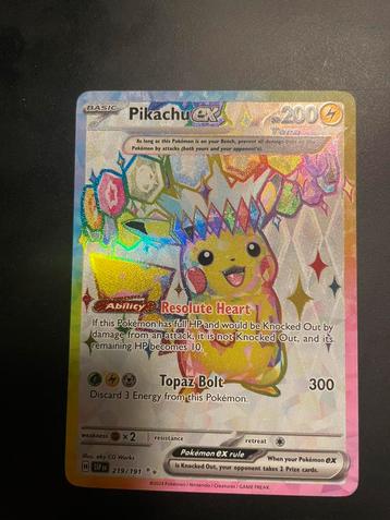 Pikachu EX #219/191 - Surging Sparks beschikbaar voor biedingen