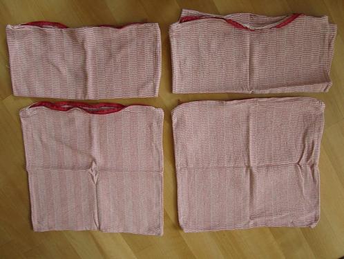 Ikea - 4x kussenhoesje Plommonros - rood/wit - 50 x 50, Huis en Inrichting, Woonaccessoires | Kussens, Zo goed als nieuw, Rood