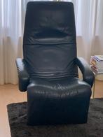 JORI yoga relax fauteuil blauw leder, Huis en Inrichting, Fauteuils, Ophalen, Design, 75 tot 100 cm, Zo goed als nieuw