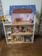 Kidkraft houten Poppenhuis met lift, meubeltjes en poppetjes, Ophalen, Zo goed als nieuw, Poppenhuis