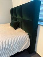 Boxspring Groen velvet 160x200, Ophalen, Tweepersoons, Zo goed als nieuw, 200 cm