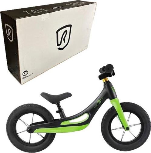 Stoere loopfiets in zwart/groen en zwart/blauw, Kinderen en Baby's, Speelgoed | Buiten | Voertuigen en Loopfietsen, Nieuw, Loopfiets