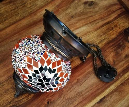 Oosterse hanger houder mozaik glas steentjes handwerk, Antiek en Kunst, Curiosa en Brocante, Ophalen of Verzenden