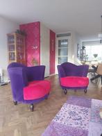 Twee fauteuils, Italiaan design, vintage, Huis en Inrichting, Fauteuils, 75 tot 100 cm, Italiaans design, twee kleuren, Gebruikt