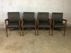 Vintage teakhouten eetkamerstoelen, Ophalen, Hout, Zwart, Vintage