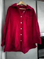 Mooie warme katoenen ribbel stof blouse roze hema, Ophalen of Verzenden, Zo goed als nieuw, Maat 46/48 (XL) of groter, Roze