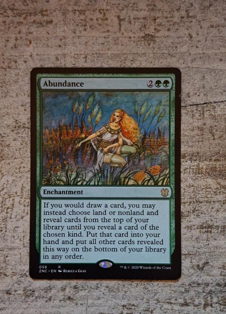 Abundance - Magic the Gathering, Hobby en Vrije tijd, Verzamelkaartspellen | Magic the Gathering, Gebruikt, Losse kaart, Verzenden