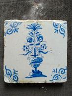 Antieke tegel bloem in bloempot, Antiek en Kunst, Ophalen