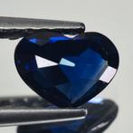 Natuurlijke saffier 0,47 ct – hartvormig – AIG certificaat, Ophalen of Verzenden, Zo goed als nieuw