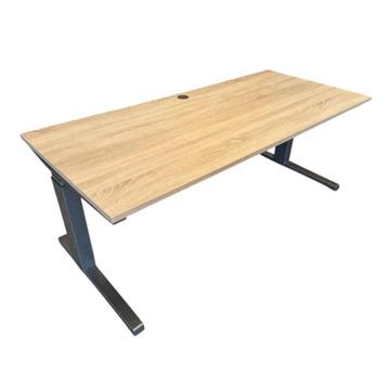 Steelcase Elektrisch Zit Sta Bureau Antraciet Midden Eiken beschikbaar voor biedingen