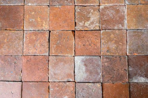 Antieke bruine estrikken plavuizen ca 18.5 cm, 34M2 gaaf!, Doe-het-zelf en Verbouw, Vloerdelen en Plavuizen, Nieuw, Plavuizen