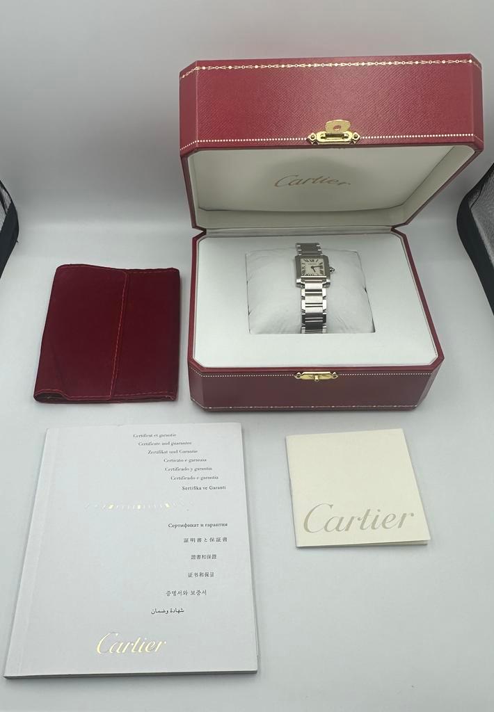 Cartier tank 2013 | Fully Serviced | Full set, Sieraden, Tassen en Uiterlijk, Sporthorloges, Gebruikt, Android, Grijs, Conditie