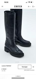 Edited Laarzen 'Mathilde' leren laarzen maat 38, Kleding | Dames, Schoenen, Ophalen, Zo goed als nieuw, Zwart, Hoge laarzen