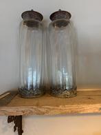 2 Brocante Voorraadpotten Glas - 40cm, Antiek en Kunst, Ophalen of Verzenden