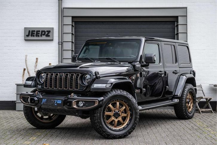 Jeep Wrangler Unlimited 4xe 380 Sahara - Jeepz Edition - 20", Auto's, Jeep, Bedrijf, Te koop, Wrangler, 4x4, ABS, Achteruitrijcamera