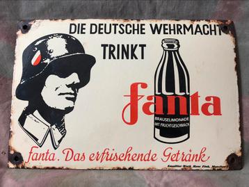 WH WW2 geemailleerd Fanta bord. beschikbaar voor biedingen
