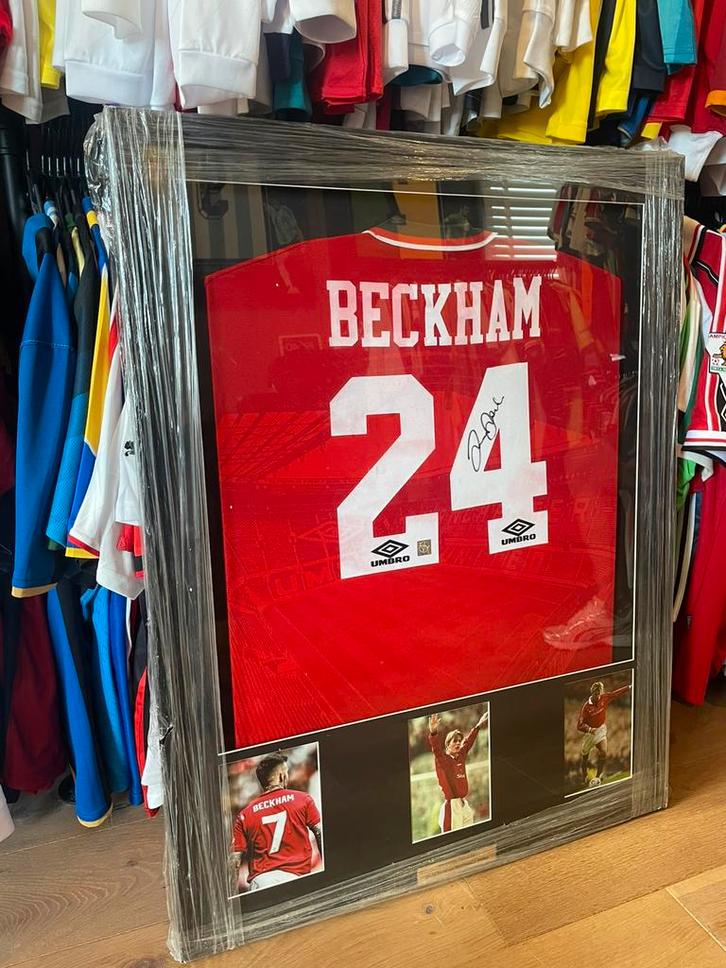 Gesigneerd Manchester United shirt David Beckham., Verzamelen, Sportartikelen en Voetbal, Zo goed als nieuw, Shirt, Buitenlandse clubs