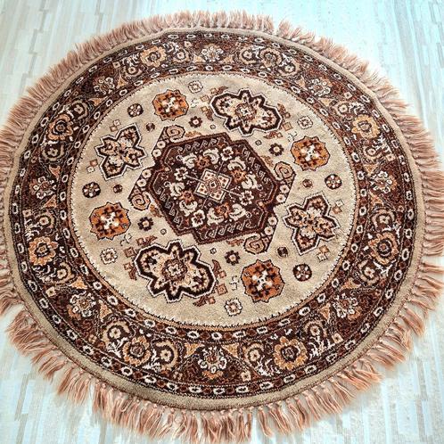 Vintage rond vloerkleed, Antiek en Kunst, Antiek | Kleden en Textiel, Ophalen of Verzenden