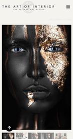 Noir Gold women plexiglass schilderij 80X120, Ophalen, Zo goed als nieuw, Schilderij, 75 cm of meer