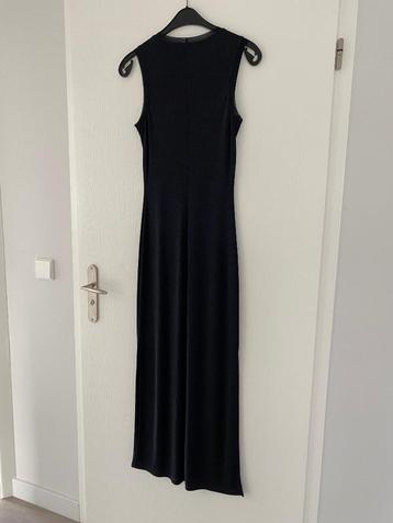 prachtige lange zwarte jurk maat 38
