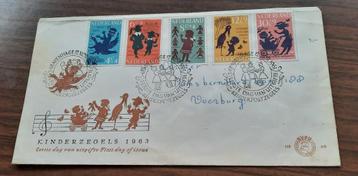 1e dagenvelop NL E 60 Kinderzegels 1963