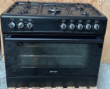 Gasfornuis Wiggo WO-E905R(BB) Zwart vrijistaand 90cm beschikbaar voor biedingen