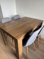 Eetkamertafel en stoelen jysk, Ophalen, 100 tot 150 cm, 50 tot 100 cm, Zo goed als nieuw