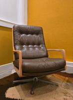 Eugen Smidt draaifauteuil , vintage 1960's, Huis en Inrichting, Fauteuils, Ophalen, Zo goed als nieuw, 75 tot 100 cm